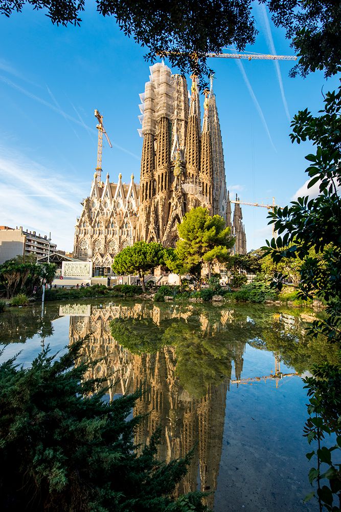Antoni Gaudis Sagrada Familia basilica Barcelona, Spain.